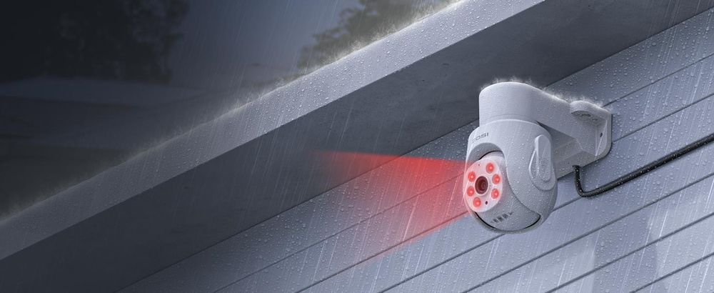 ZOSI 2MP Kabelgebunden Überwachungskamera Set mit Audio, 8CH 500GB DVR und 4X PTZ TVI Aussenkameras, Personen- und Fahrzeugerkennung