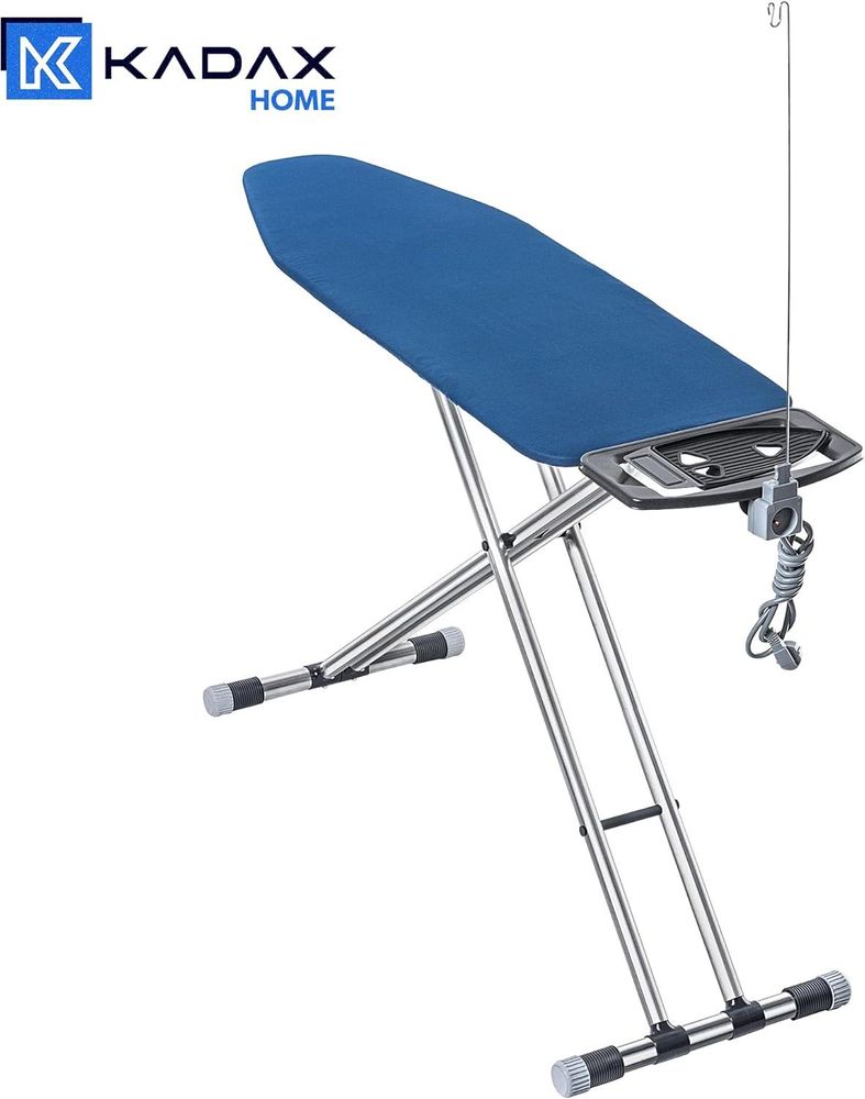 KADAX klappbares Bügelbrett 120 x 42 cm, Aluminium, mit Steckgriff, langlebig