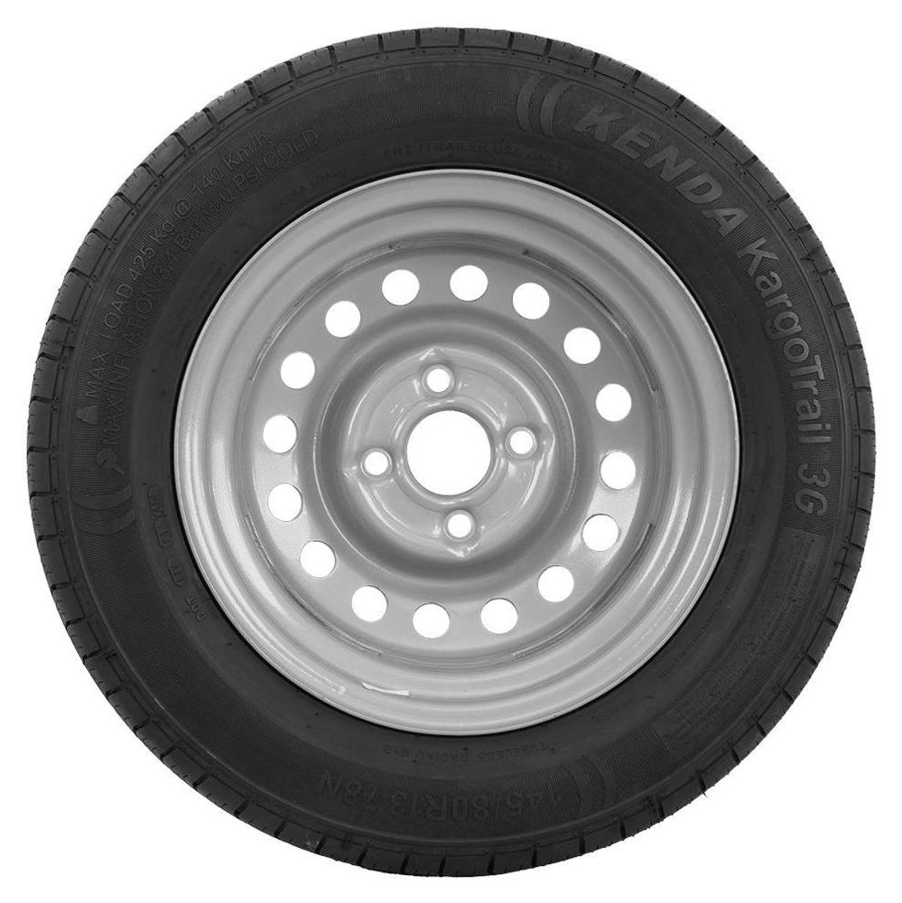 KENDA Anhänger-Komplettrad 145/80 R13 für leichte Pkw- und Gartenanhänger