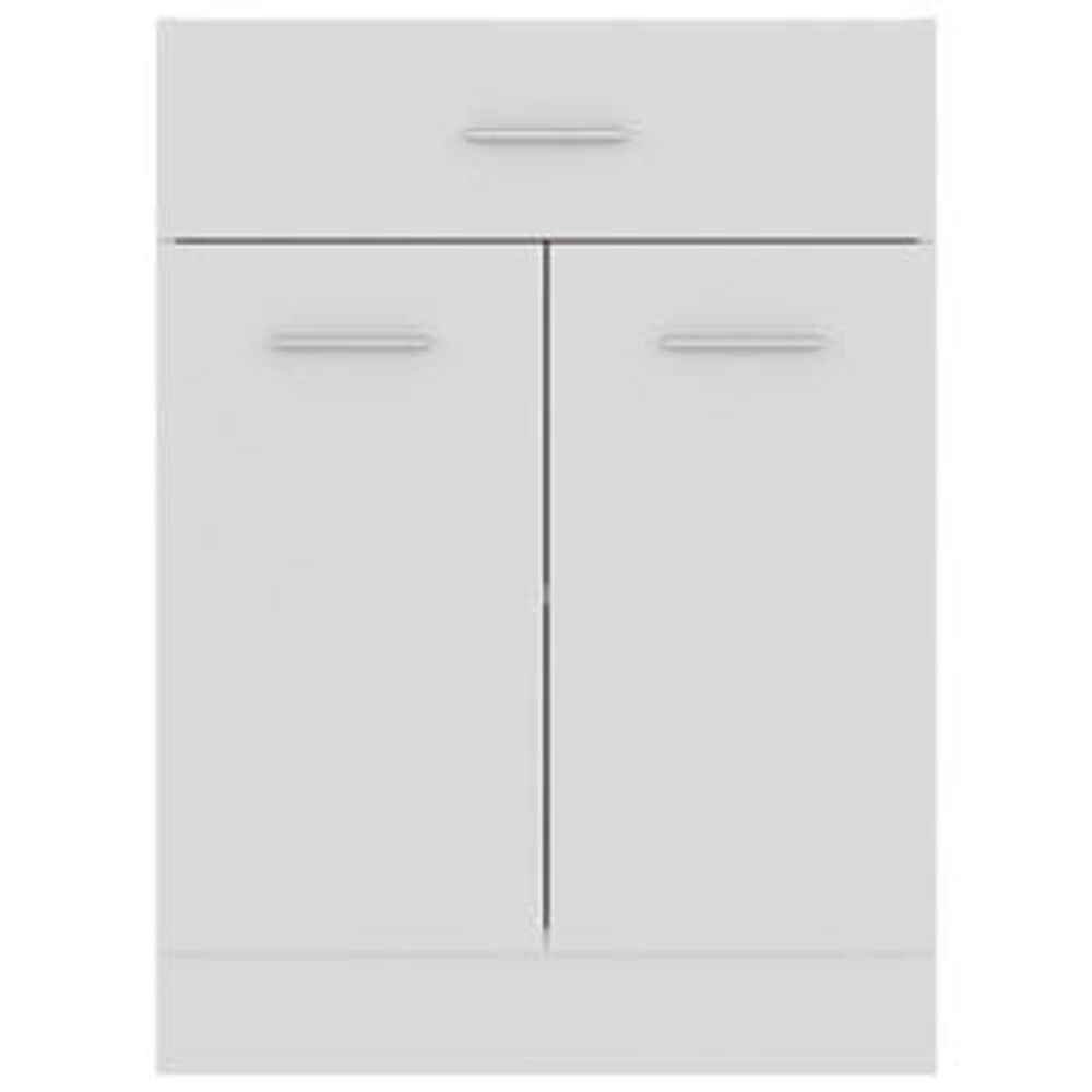 vidaXL Mobile basso con cassetti Lyon Bianco 60x46x81,5 cm in materiale derivato dal legno