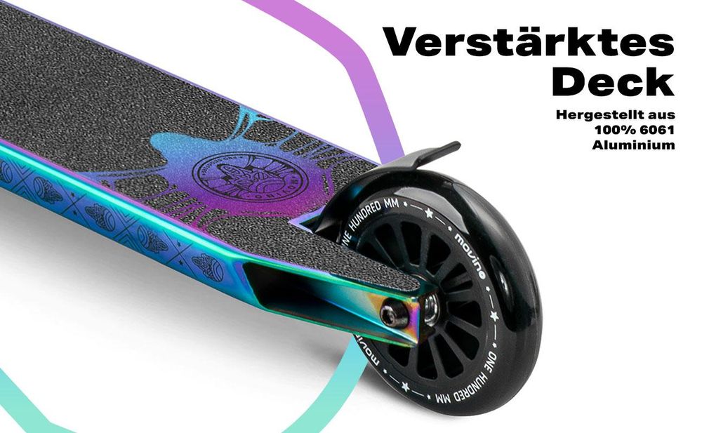 MOVINO Erwachsene Stunt-Scooter Glide CP-NCH360 Neochrom