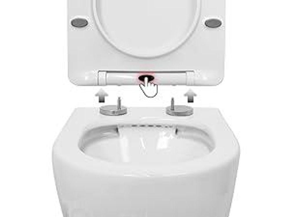 LAVITA Wand-WC Dalia | Hänge Toilette | Toilettendeckel mit Absenkautomatik & Metallscharniere | Toiletten Spülrandlos Hängend | Toilettenbecken | 360x520x410 cm | Weißer Glanz