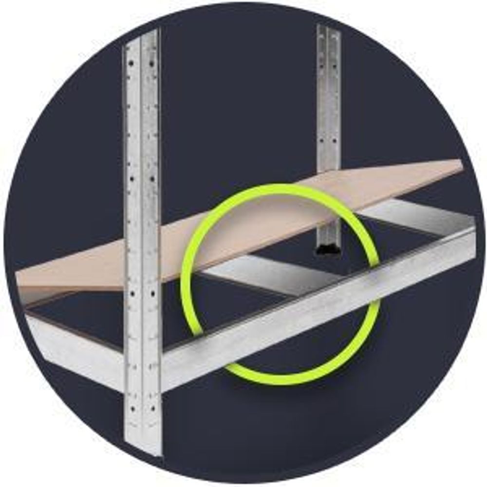 Steckregal 2x Werkstattregal 1800x900x400 mm, 5 Ebenen, verzinkt, Traglast gesamt 875 kg, Kellerregal Schwerlastregal Metallregal Lagerregal
