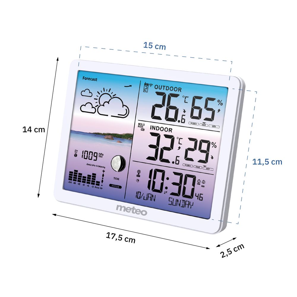 METEO SP107 Wetterstation weiß