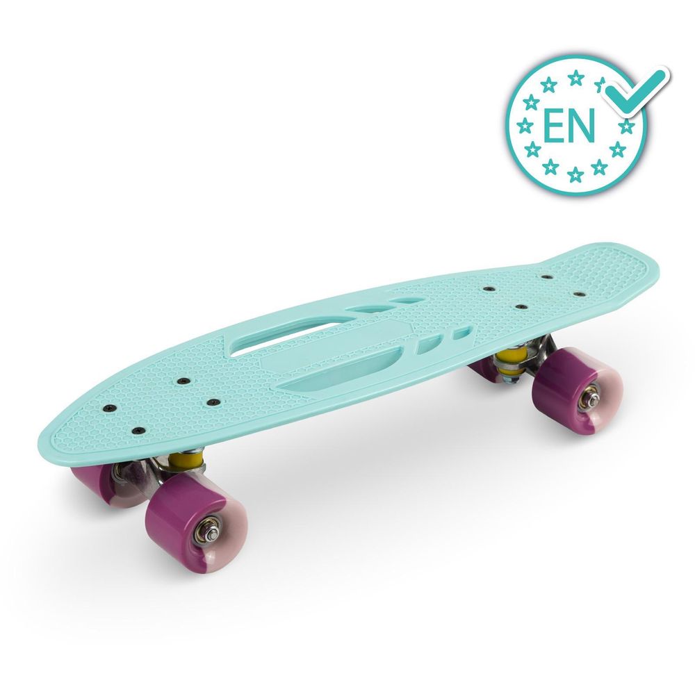 QKIDS GALAXY Skateboard - Cruiser 8 Designs, ABEC-7 - 56cm Deck - Bis zu 50kg - Blau