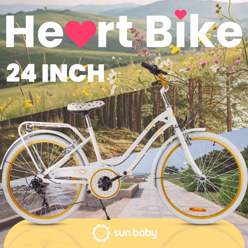 SUN BABY Fahrrad in Natur- und Stadtumgebung