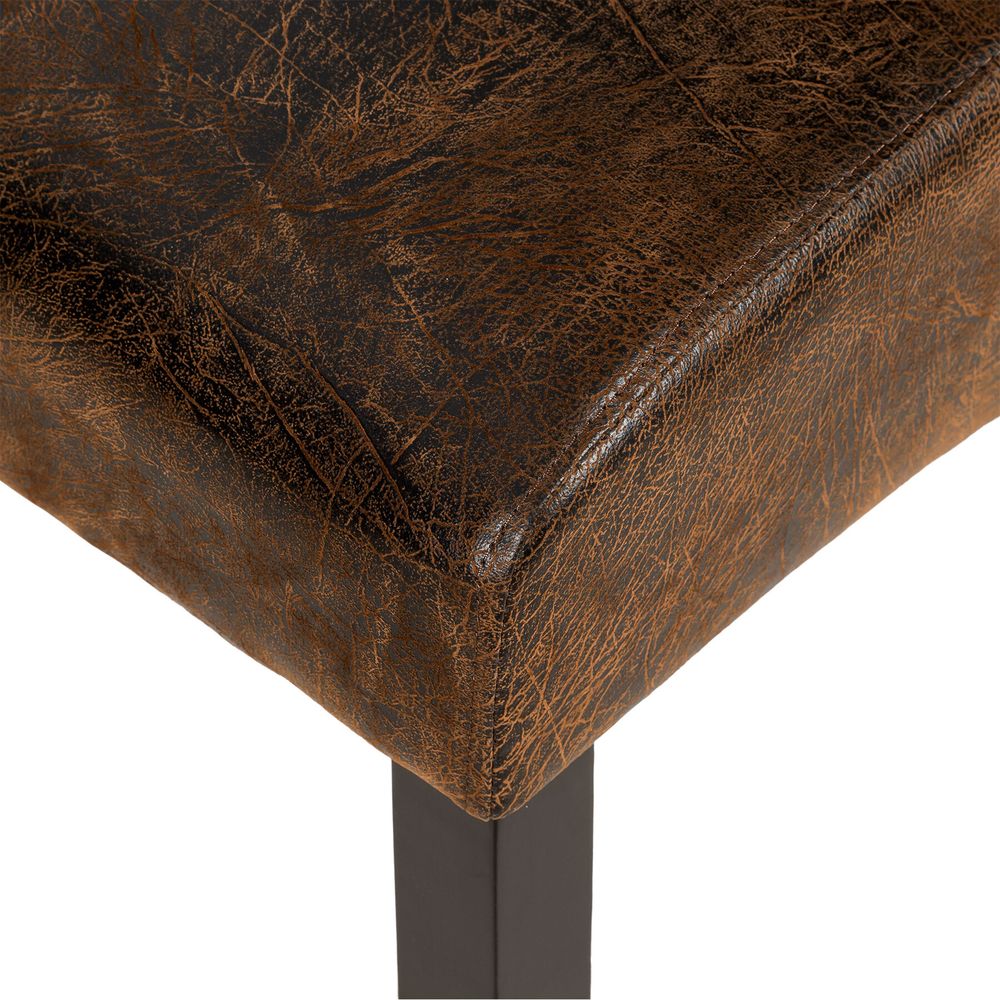 tectake® Esszimmerstuhl gepolstert mit Kunstlederbezug 44 x 63 x 106 cm