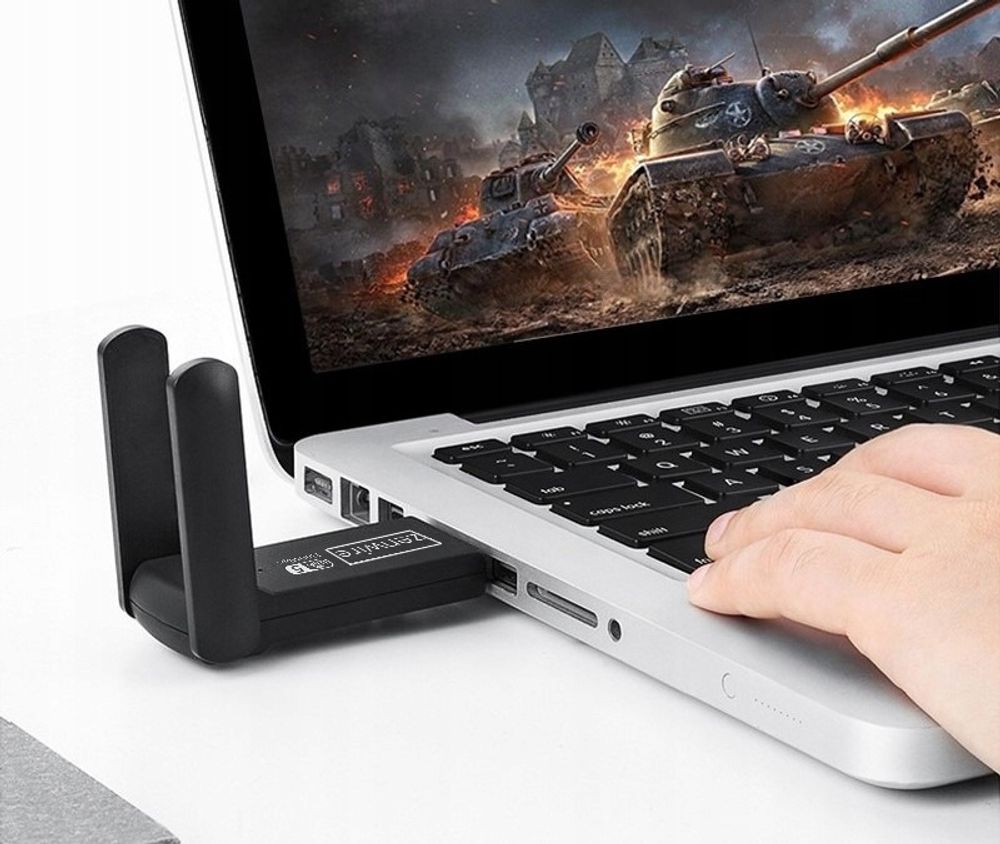 USB 3.0 WLAN Adapter - 1300 Mbit/s - Dual Band 2,4/5 GHz - 5 GHz - Externe Netzwerkkarte - 2 Antennen - 802.11ac