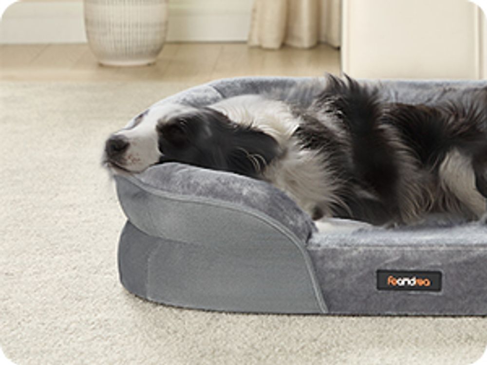 Feandrea Hundebett,Hundekissen, große Hunde, abnehmbarer, waschbarer Bezug