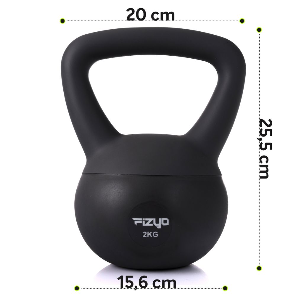Zdjęcie produktu na białym tle miękki kettlebell FIZYO hantel ciężarek