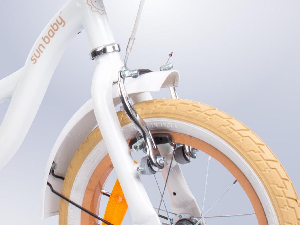 SUN BABY Flower Bike: bicicletta per bambine da 16 pollici, a partire dai 4 anni, con rotelle, manubrio di spinta rimovibile, cestino, campanello, freno a contropedale e V-brake