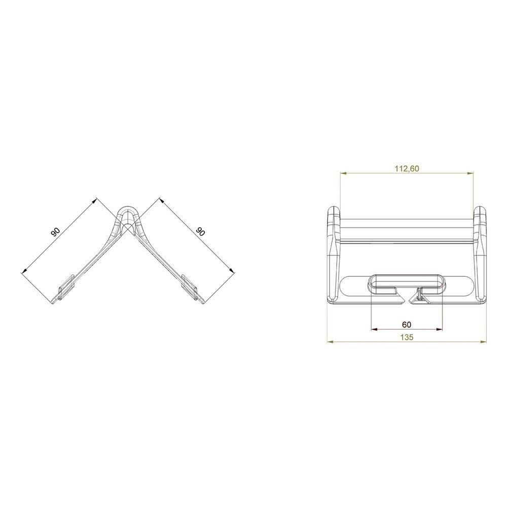 Plastex Spanngurte Kantenschutz M-Version Kantenschoner 90x90x135 mm für 50 mm Zurrgurte LKW Anhänger