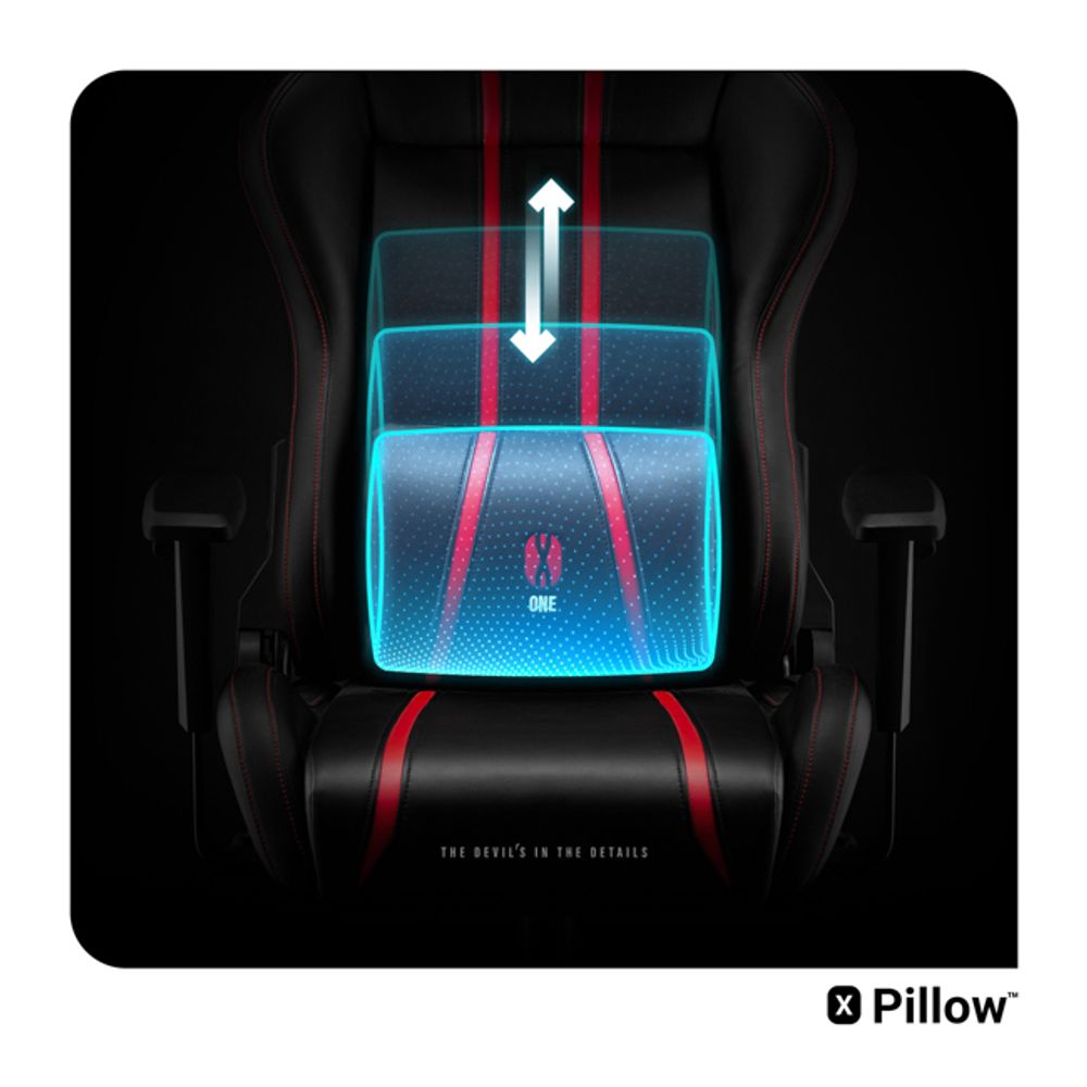 Diablo X-One 2.0 Herná stolička Kancelárska stolička Kancelárska stolička Nastaviteľné podrúčky Ergonomický dizajn Krčný/bederný vankúš Black-Rose Small