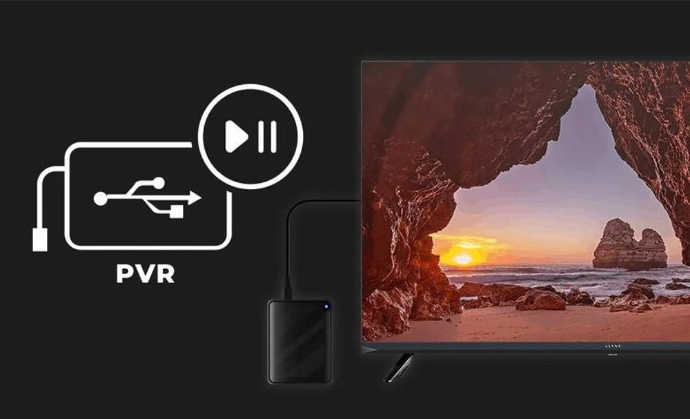 Kiano Fernseher 40 Zoll Slim - Full HD - LED TV - Dolby Digital Plus - DVB-T2/S2 - 100cm - PVR USB Aufnahme - 3x HDMI - CI+ - Hotelmodus - Schwarz