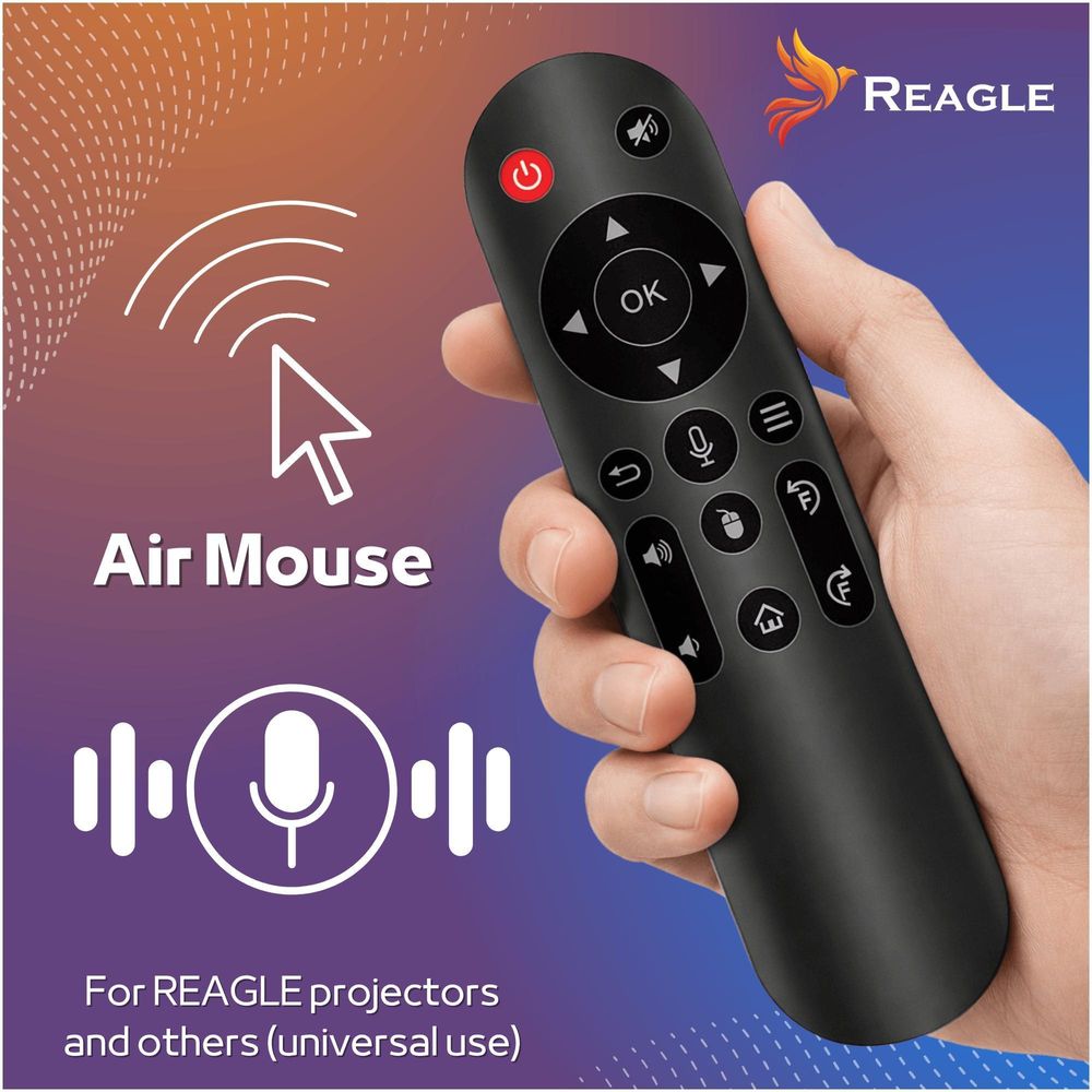 Universal Projektor Fernbedienung Bluetooth Air Mouse Sprachsteuerung kompatibel Android Beamer Smart TV Ersatz Remote Reagle