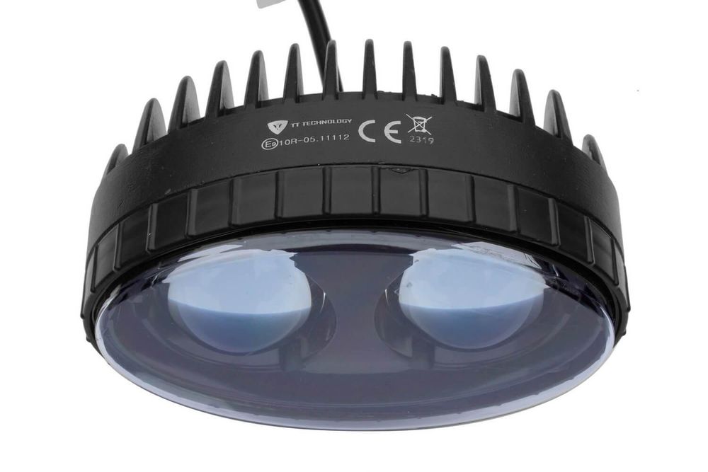 TT Technology LED Sprühstrahlerlampe 20W 1200lm, blaues Licht für Feldspritzen, Gabelstapler und Traktoren, IP67, 10-80V
