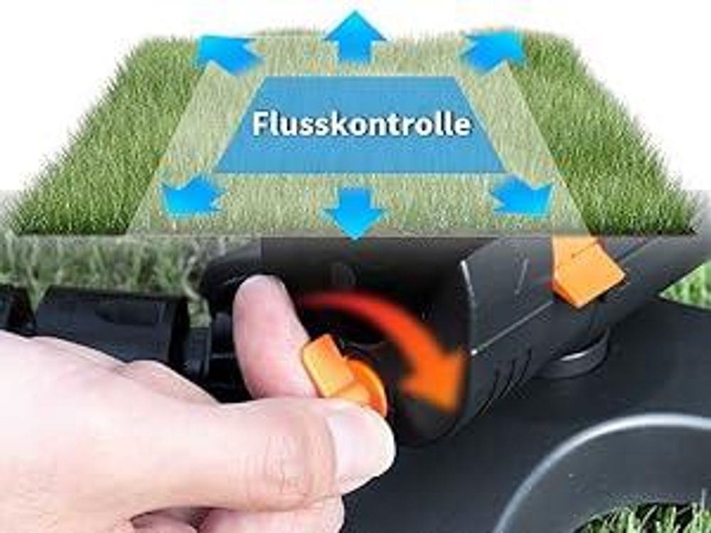 Diivoo Mini Turbo Oszillierender Rasensprenger 16 Düsen Gartensprinkler mit Schnellanschluss und Basis Wassersprinkler Einstellbare Breite Reichweite