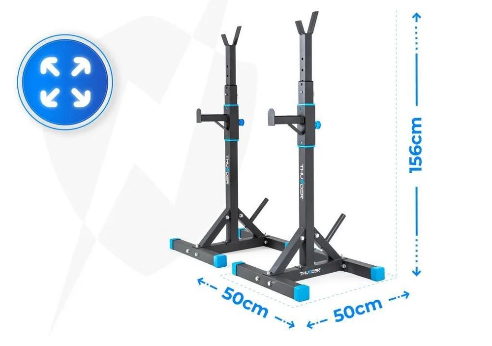 THUNDER PRESA supports pour barre réglables avec sécurité jusqu’à 200 kg