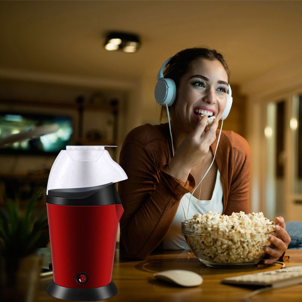 Popcornmaschine Popcorn Maker Ohne Fett Öl Heißluft Gesunder Snack Fettfrei Ölfrei Popkorn Zuhause Küchen Gadget Pop Mais Popcorn Maschine 1500W Retoo