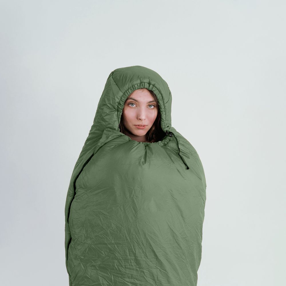 Schlafsack für Camping Outdoor Deckenschlafsack Sommer Wasserdicht Ultraleicht Kleines Packmaß Tragetasche 210x75cm Grün Retoo