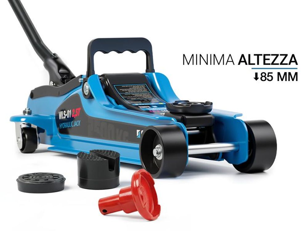 STIX LS-01, Cric idraulico, capacità 2,5 tonnellate, altezza da 85 a 365 mm, per auto, SUV, uso professionale