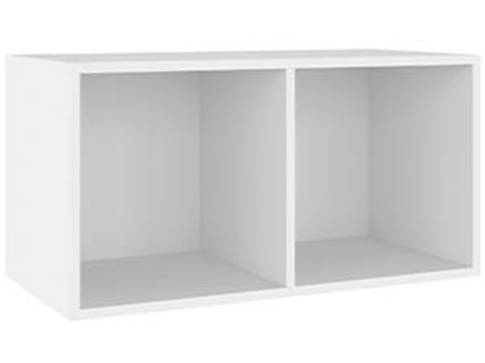 vidaXL Schallplatten-Aufbewahrungsbox Weiß 71x34x36 cm Holzwerkstoff