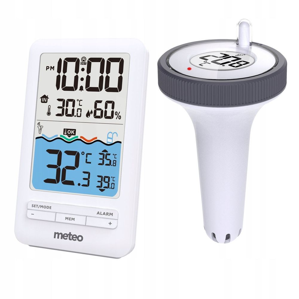 Funk-Poolthermometer TB3 Pool Thermometer Kabelloses digitales schwimmendes Schwimmbadthermometer Wassertemperaturanzeige TUYA Weiß