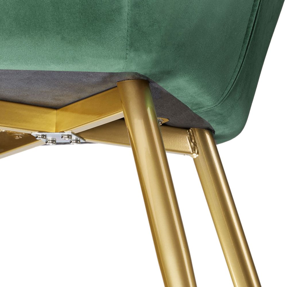 tectake® Esszimmerstuhl Marilyn gepolstert, in Samtoptik 58 x 62 x 82 cm