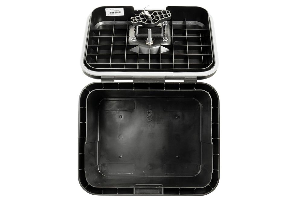 DAKEN WELVET 81000 Staukasten 410x348x340mm 28,8L kleiner Werkzeugkasten für Anhänger LKW Staubox abschließbare Unterflurbox Pritsche