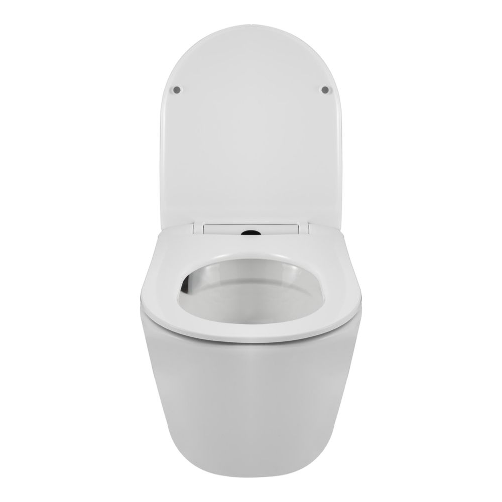 Wand WC weiß mit Absenkautomatik und spülrandloser Technik