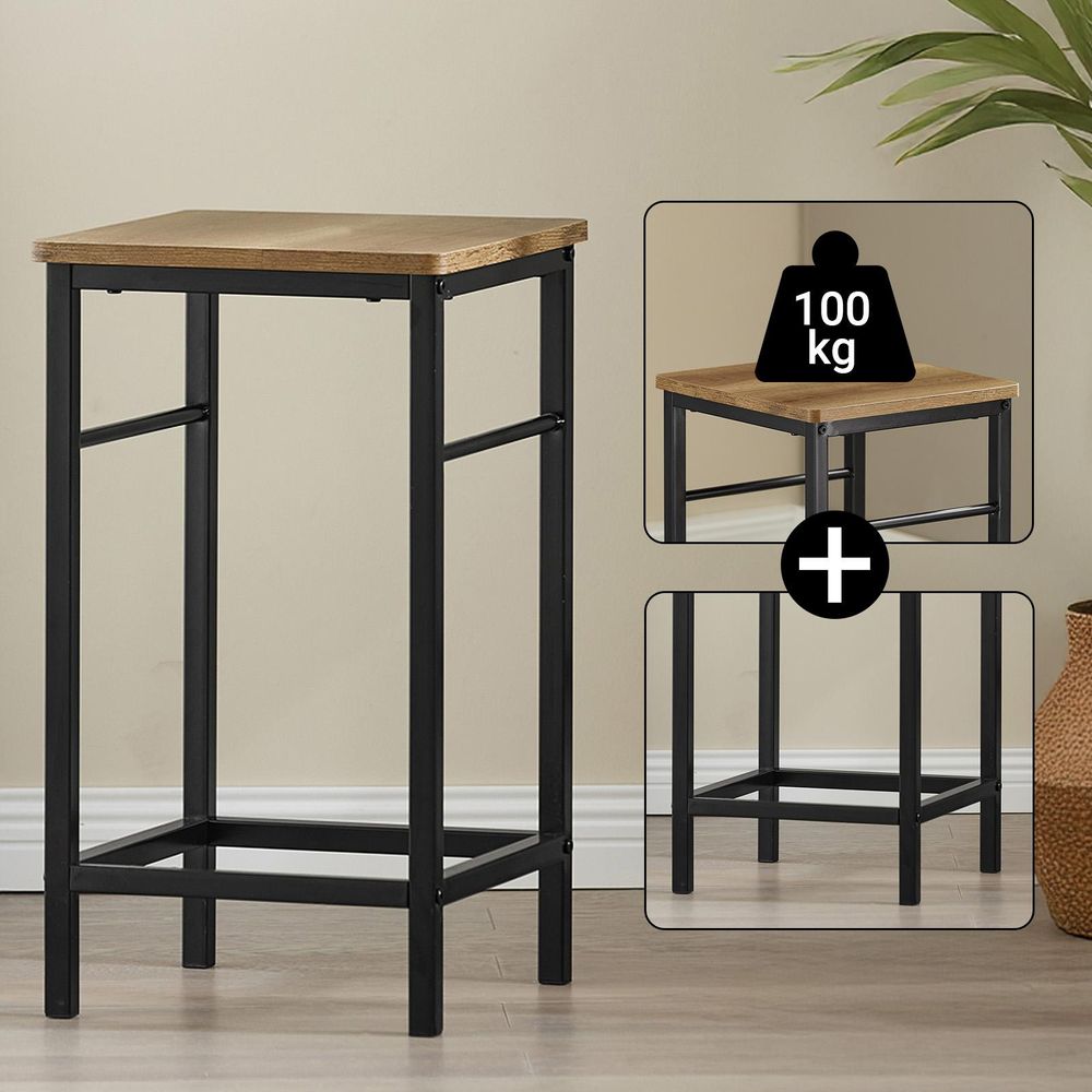 SoBuy Essgruppe Esstisch Set 3-teilig Bartisch mit 2 Stühlen platzsparendes Küchentisch Set für Esszimmer Balkon Garten Kompakt Modern OGT10-PF