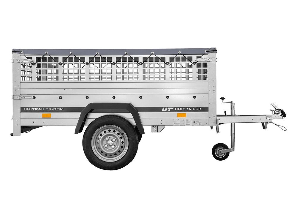 Pkw Planenanhänger GARDEN TRAILER 200 KIPP mit Laubgitteraufsatz, Stützrad, Flachplane