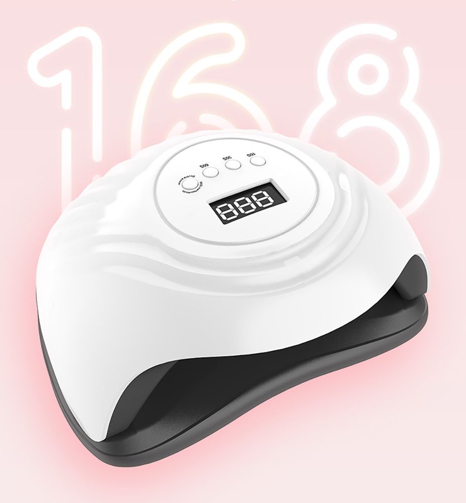168W Abnehmbar Nageltrockner LED UV Lampe für Nägel LCD-Display Lichthärtungsgerät Aushärtungswerkzeug für Fingernägel Geeignet für alle Gel, Weiß