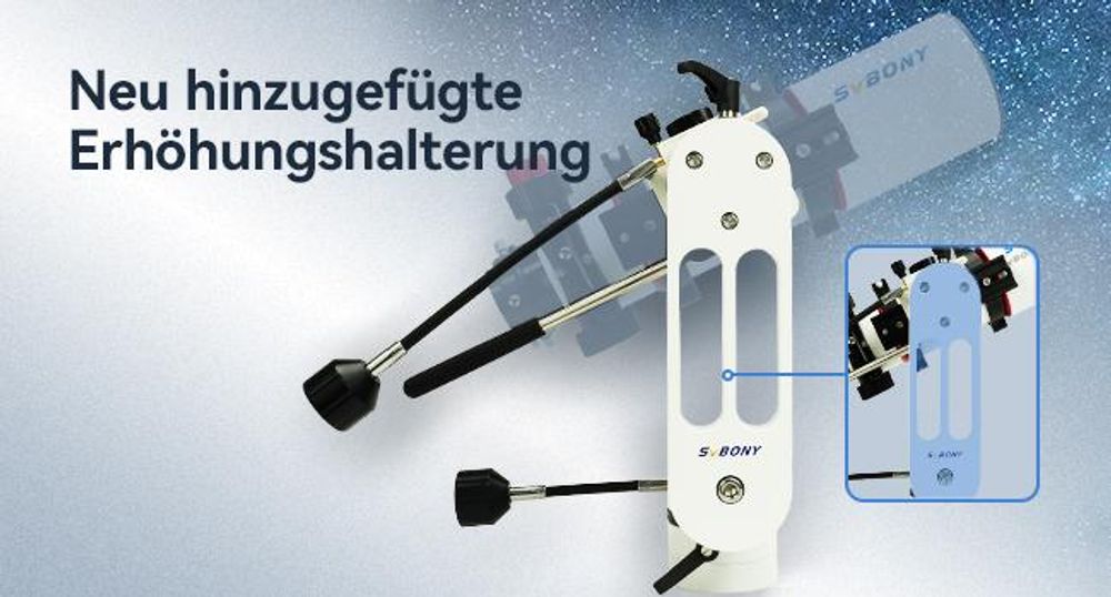 Svbony SV225 Azimutale Teleskop Montierung, Aluminium Alt/Az-Montierung mit Einstellbarer Winkel CNC Hohlstruktur, Teleskopzubehör