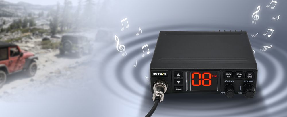 Retevis MB63A CB Funkgerät, AM/FM CB Funk mit Antenne, NB/ANL CB Funk, 12V - 24V, VOX, EMG CH9/19, CB Handfunkgerät für Jobs in der Transportbranche