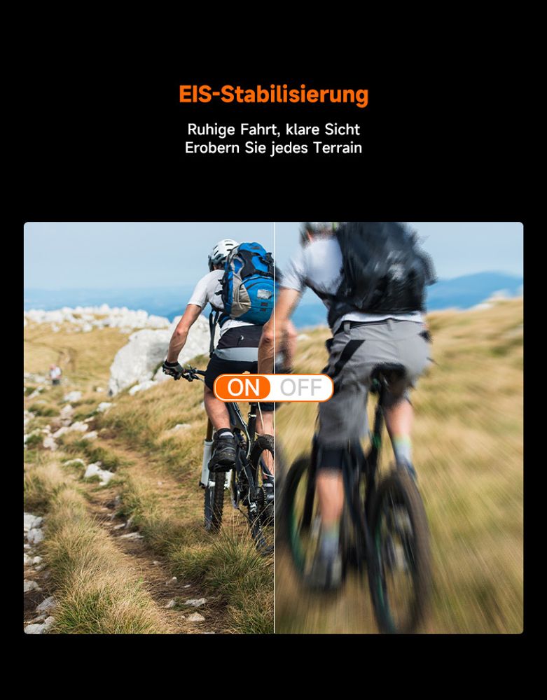 SVBONY SVGo C1 Action-Cam 4K 30FPS, 20MP WiFi-Kamera mit Touchscreen, integriertem GPS, EIS-Bildstabilisierung, 2500 mAh Lithium-Akku, für Radfahren