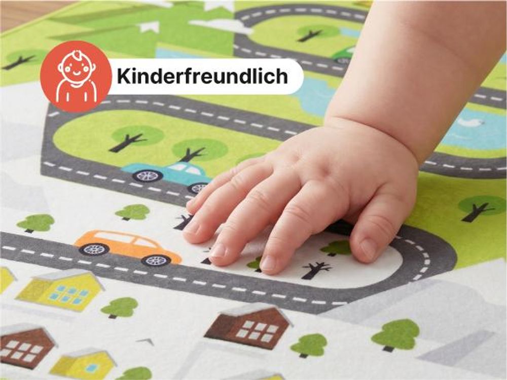 Tapiso Teppich JOY Kurzflorteppich rutschfest pflegeleicht modern Spielteppich Kinderzimmer 120 x 160 cm