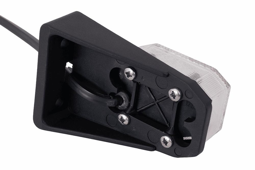 ASPÖCK Umrissleuchte FLEXIPOINT I mit Halter Winkel 100 mm 12 V auf 24 V umrüstbar 44 x 65 x 28 mm Reflektor E9 für Anhänger