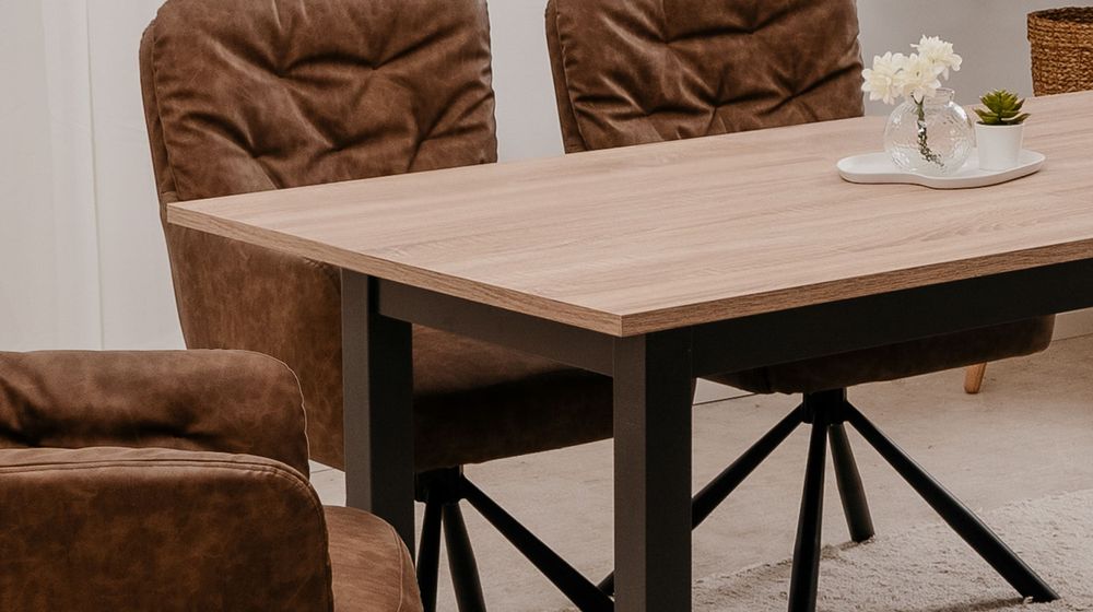 Esstisch Esszimmertisch 200 - 240 cm ausziehbar Artisan Eiche - DENVER - Die Möbelfundgrube