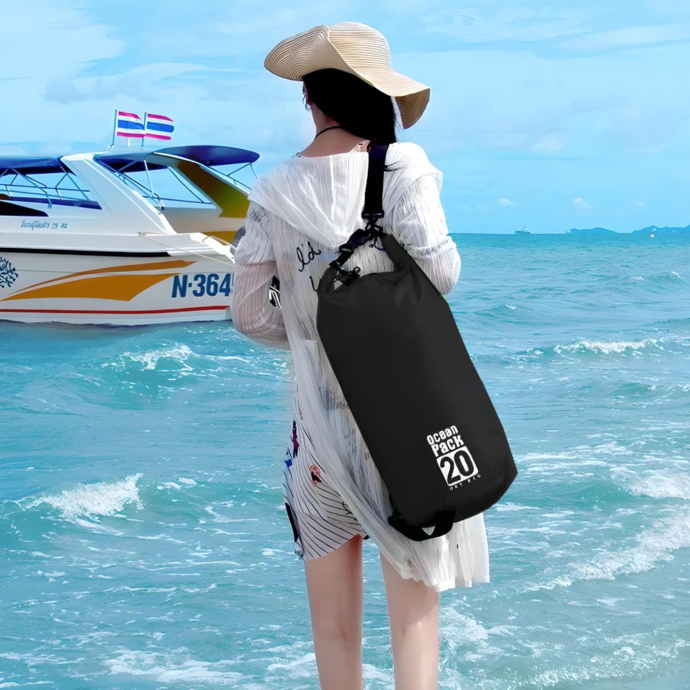 Seesack Packsack Dry Bag 20 L Wasserdichter Rucksack Wasserdicht Tasche Stausack Schultergurten Tragegriff Ventil Packtasche für Wassersport Retoo