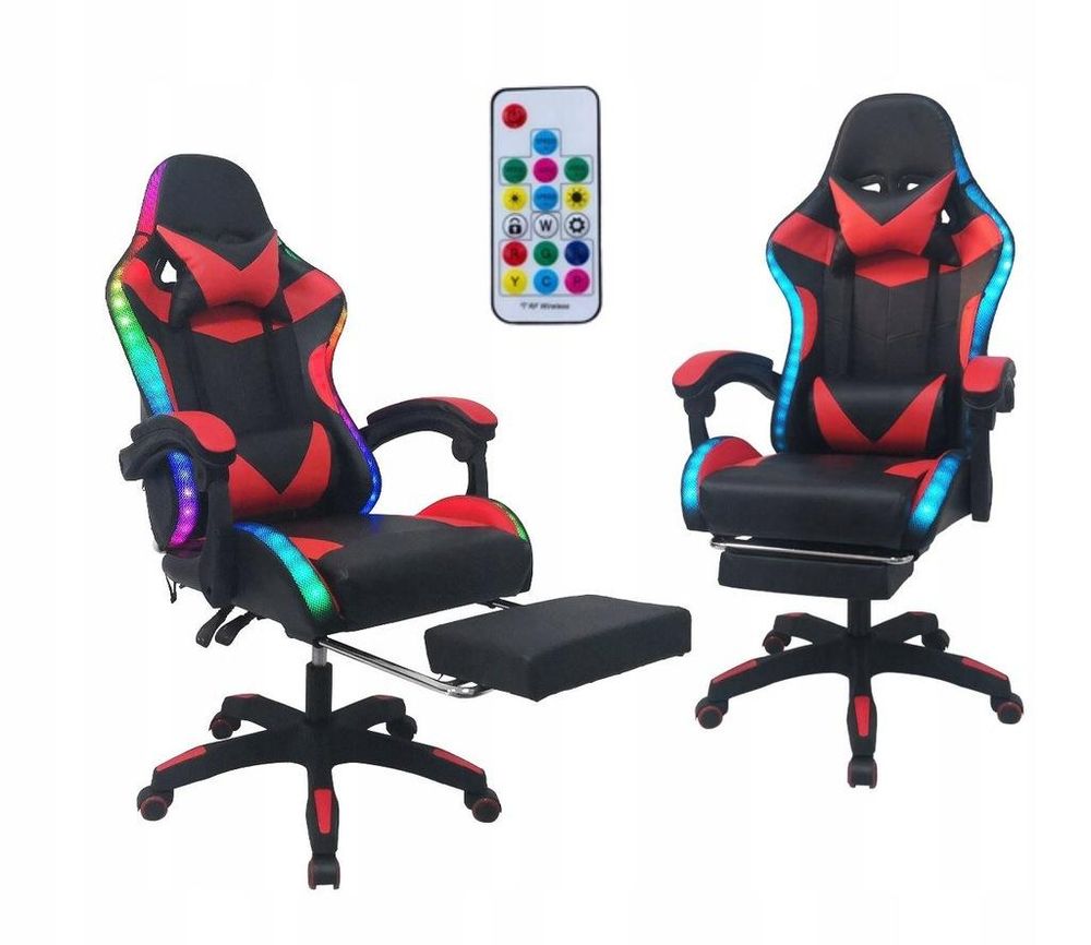 Gaming-Stuhl COYOTE LED, Gaming-Bürostuhl, ergonomischer Schalensitz,