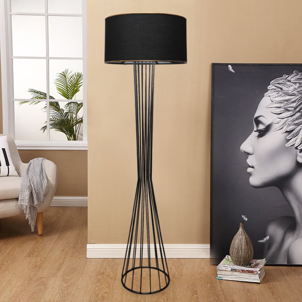 Opviq, AYD-3058, Stehlampen, Schwarz, Metall, 21 x 38 x 155 cm