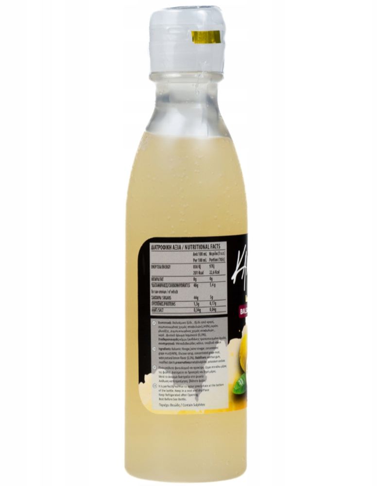 Kanakis | Balsamico-Creme Zitrone - 250 ML - Glutenfrei - Süß-Saurer Geschmack - Ideal Für Desserts