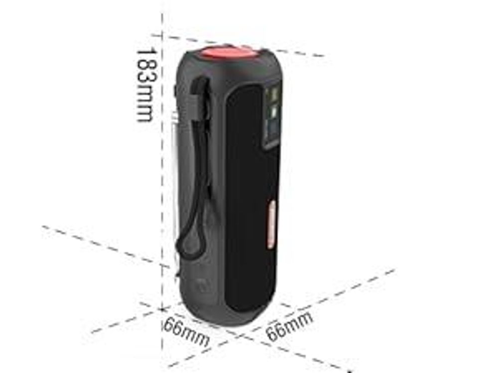 LEICKE DAB+ Radio Tube-Tragbarer Bluetooth Lautsprecher mit DAB+/FM, 4500mAh Akku, RGB-LED Lichter, 10W Stereo-Sound,Equalizer, Micro SD/AUX Anschluss