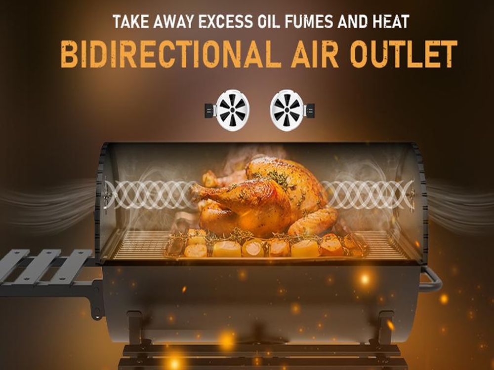 TEENO Chariot à Barbecue de Bois,Grill XXL à Charbon avec Couvercle, Thermomètre,Tiroir à Cendres,Comprend une housse en tissu imperméable