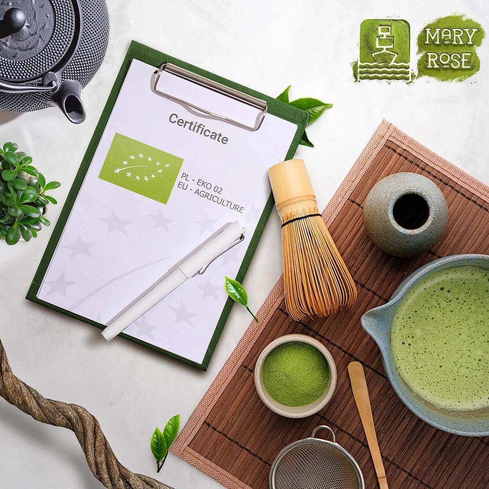 Mary Rose – Matcha Tee Bio Japan 200g – Grüner Tee Pulver aus Kagoshima - Reich an Umami, Energie, Antioxidantien - Schattenanbau - für Latte, Backen