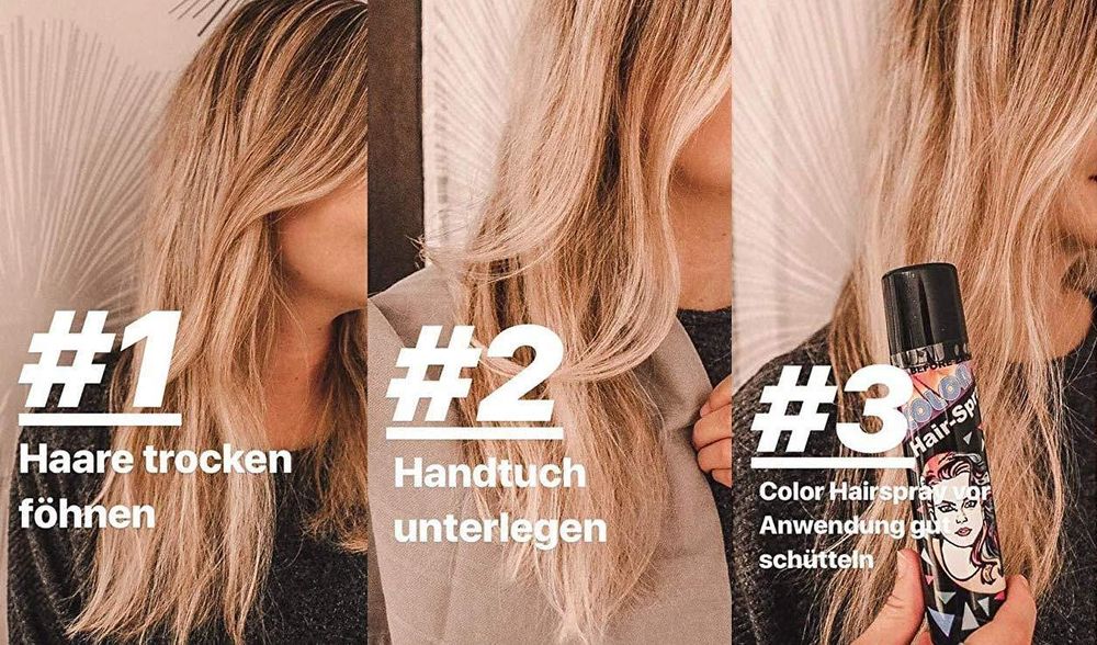 Hairspray Color in verschiedenen Farben buntes Haarspray Haarschmuck farbig (Rot)