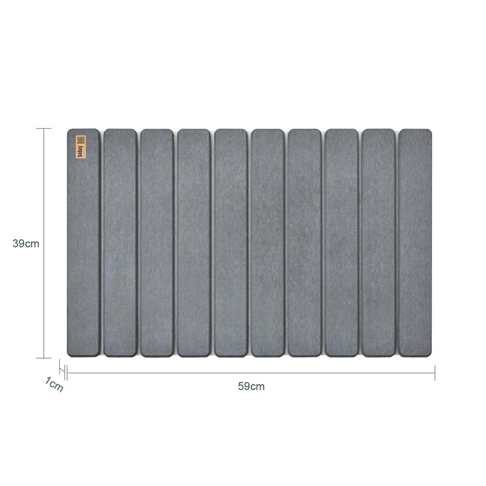 SoBuy Stein Badematte Kieselgur-Duschmatte super saugfähig rutschfest leicht zu reinigen geeignet für Badezimmer Schlafzimmer Grau 59 x 39 cm SDA10-HG