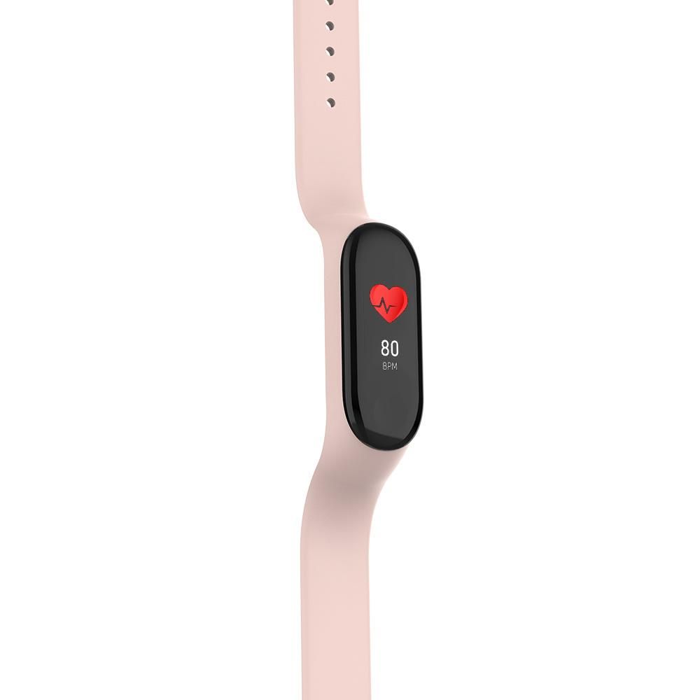 Forever SB-50 Fitband - Braccialetto Fitness Connesso, Tracker di Attività e Frequenza Cardiaca, Discreto e Leggero, Pressione Sanguigna, Rosa