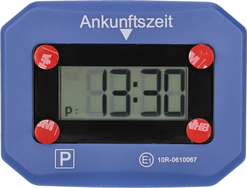 cartrend Digitale Parkuhr, elektronische Parkscheibe, automatische Ankunftszeit, inkl. Batterie